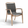 Silla de metal con asiento y respaldo de tejido gris 60 x 60 x 85cm
