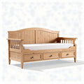Cama nido de madera natural con cajones de almacenamiento 200 x 100 x 90cm