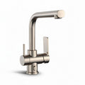 Grifo de cocina en acero inoxidable mate 15 x 15 x 30cm con palanca dual